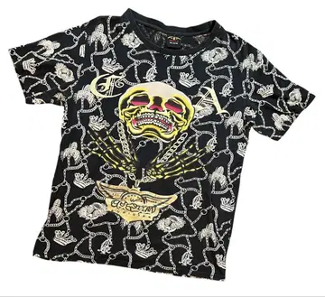 Christian Audigier 스컬 T셔츠 올 패턴 L 미국제