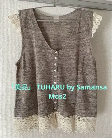 [새상품급] TUHARU by Samansa Mos2 V넥 니트 베스트