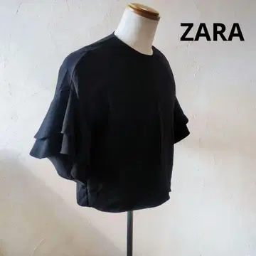 ZARA 자라 프릴 슬리브 박스 실루엣 풀오버 깨끗한 스타일