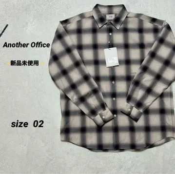 [미사용 새상품] Another Office 체크 셔츠 02 화이트