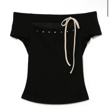 andmary Dada 리본 tops black