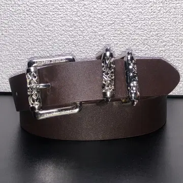 벨트 브라운 전체 길이 100cm 폭 3.4cm 조각 장식 Pu