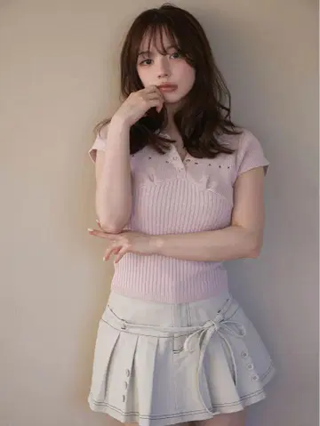 andmary Lindsay logo tops pink