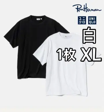 [미사용 새상품] 유니클로 x 론 헤르만 콜라보 T셔츠 화이트 XL