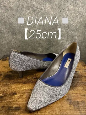 DIANA 다이애나 펌프스 힐 스틸레토 글리터 실버
