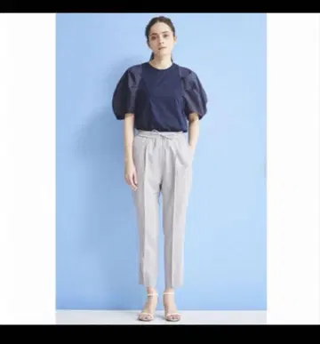 yori 사ara사ara 스틱 팬츠 그레이