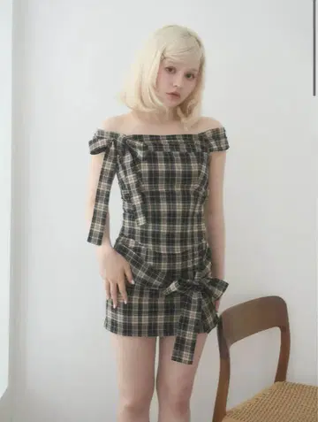 andmary Ruban 리본 set up black M 사이즈