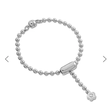 MARY QUANT 실버 비즈 팔찌