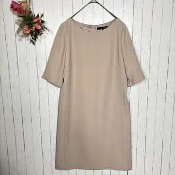 뱅드 옥테이블 원피스 [M] 38 베이지 5부 소매 무릎 기장