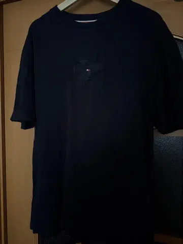 Tommy Jeans 로고 자수 반팔 티셔츠 네이비 XL