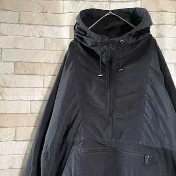 엘엘빈 아노락 파카 하프 지퍼 나일론 자수 블랙 L