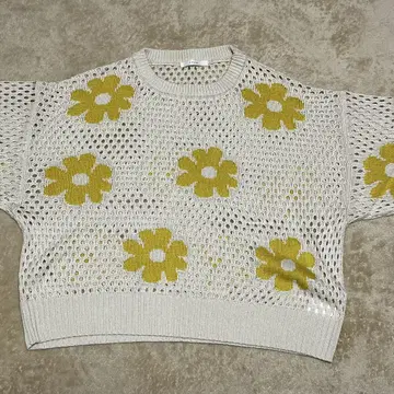 꽃 메쉬 니트
