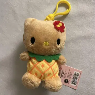 하와이 한정판 일광화상 키티 헬로키티 파인애플 키링