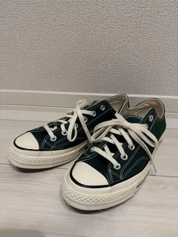 CONVERSE 다크 그린 로우컷 스니커즈