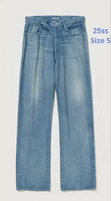 SELVEDGE FADED LIGHT DENIM PANTS Size 5