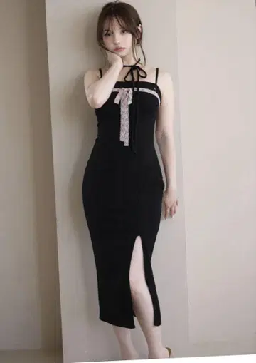 AM1388 Della 리본 dress BLACK 블랙