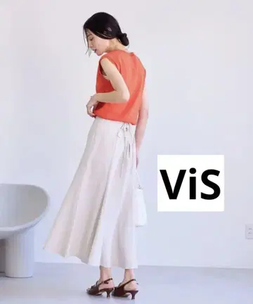 비스 린넨 라이크 머메이드 스커트 새상품급