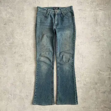 00's vintage 플레어 데님 스톤 청바지 Y2K 아메카지