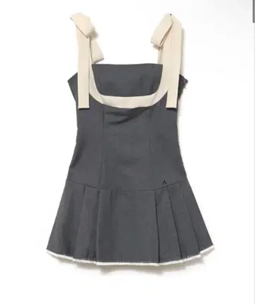 andmary Chuchu pleats ribbon dress