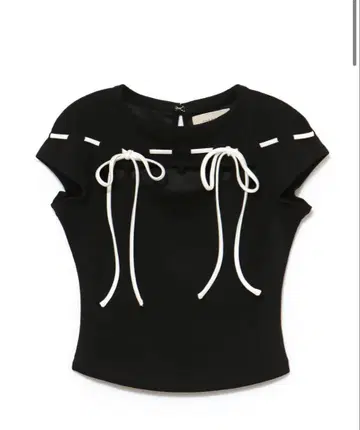 당일 발송 블랙 Gigi ribbon tops andmary