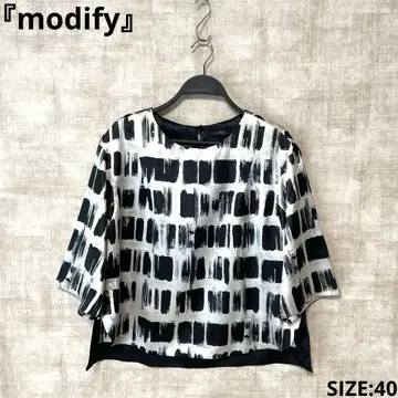 일본제 [ modify ] 올 패턴 7부 소매 블라우스 SIZE 40
