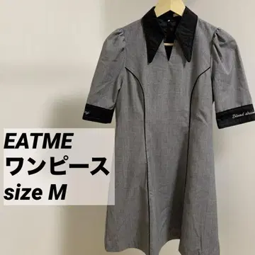 [EATME] BIG 카라 미니 원피스 카라 부착 A라인 흑백 체크