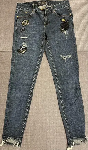 GUESS 스키니 청바지 다크 블루