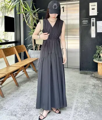 mystic 드로스트 민소매 원피스 블랙 1 사이즈
