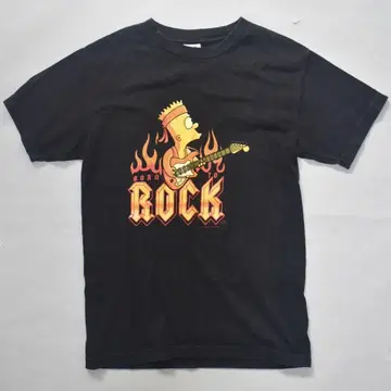 00년대 심슨 BORN TO ROCK 티셔츠 블랙 S ALSTYLE