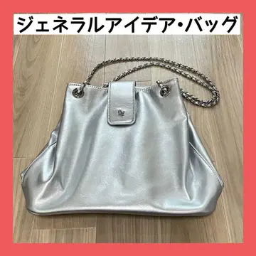 [ 제너럴 아이디어 ] 버킷 체인 숄더백 실버