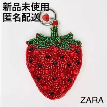 미사용 새상품 ZARA 후르츠 비즈 참 레드