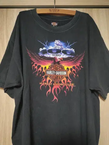 할리 100주년 기념 썬더파이어 티셔츠 2XL