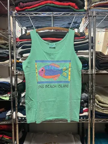 80년대~90년대 LONG BEACH ISLAND 탱크탑 물고기