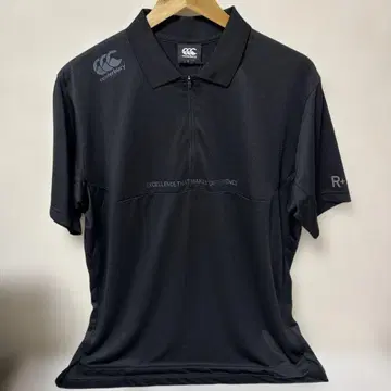 미사용 새상품 Canterbury 캔터베리 반팔 피케 셔츠 집업 블랙