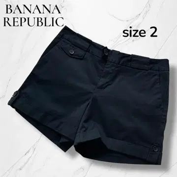 [ BANANA REPUBLIC ] 블랙 숏팬츠 M 블랙 스트레치 무지