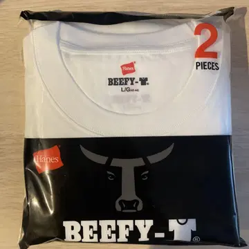 [새상품 미개봉 2매 세트] Hanes BEEFY-T L 사이즈