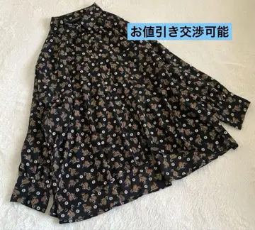 melange 멜란지 페이즐리 무늬 올 패턴 셔츠 블랙