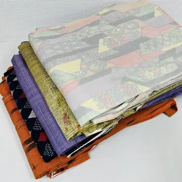 기모노 순수 실크 5벌 묶음 판매 리메이크 재료 S-1472