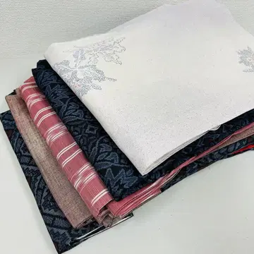 기모노 순수 실크 5벌 묶음 판매 리메이크 재료 S-1474