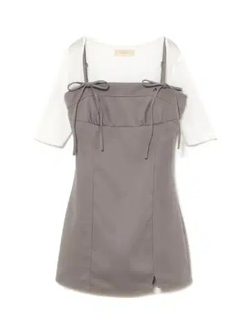 Baby slit mini dress gray andmary