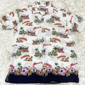 Bershka 알로하 셔츠 레이온 올 패턴 멕시코 후르츠
