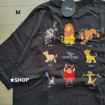 디즈니 라이온킹 캐릭터 모음 반팔 티셔츠 차콜 M