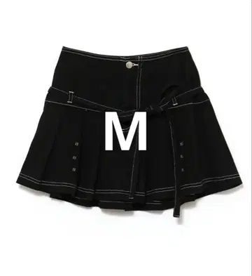 andmary Kika button mini skirt black M