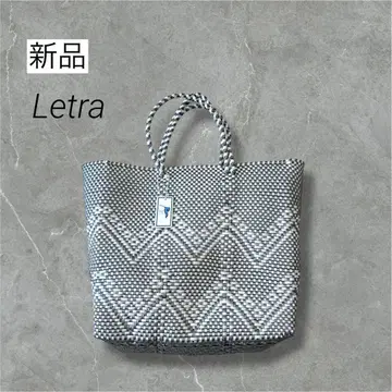 새상품 Letra 메르카도 백 여름 토트 멕시코 잡화 그레이 대용량