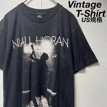 [ US 규격 ] 레어 NIALL HORAN 프린트 T셔츠 블랙 블랙 M