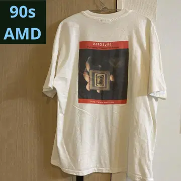 레어 90년대 AMD 빈티지 티셔츠 기업 티셔츠