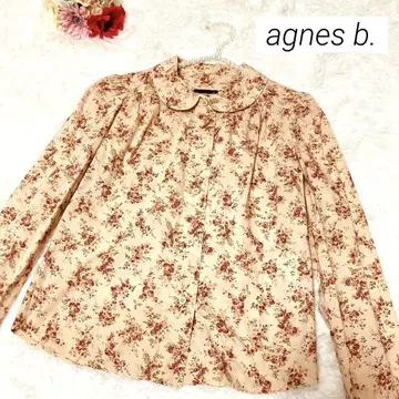 agnes b. 아녜스베 꽃무늬 코튼 셔츠 블라우스 프랑스제