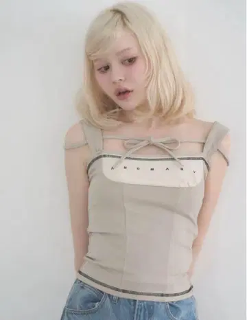 앤드마리 Luca stitch tops beige