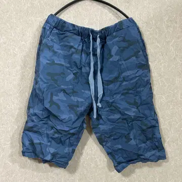 카모 패턴 숏팬츠 (블루 계열) 수영장 바다 하프 팬츠