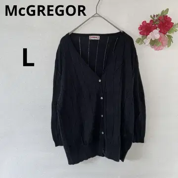 맥레거 McGREGOR 가디건 긴팔 L 블랙 오피스